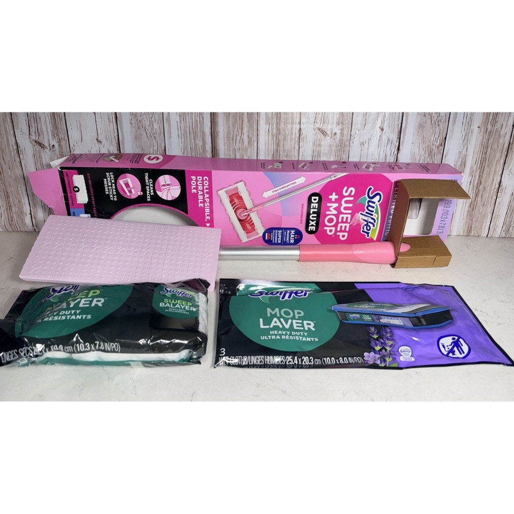 Swiffer Wicked Pink Sweep & Mop Deluxe 2-in-1 Kit Limited Edition DAMAGED MARK